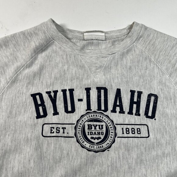 Champion Reverse Weave Sweatshirt Mens XS BYU Idaho Crewneck Gray Pullover - Picture 5 of 9